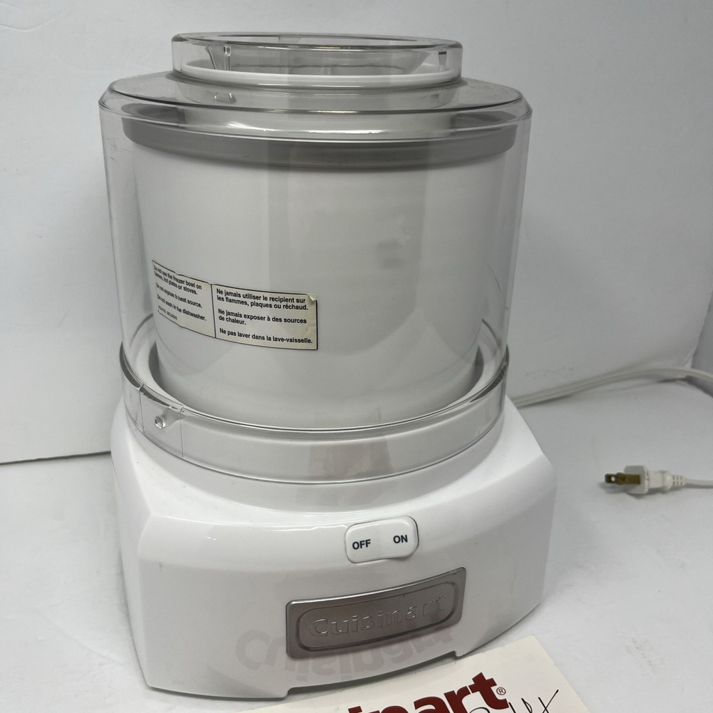 Cuisinart ICE-21 Frozen Yogurt-Ice Cream and Sorbet Maker - White Tested - Picture 3 of 9